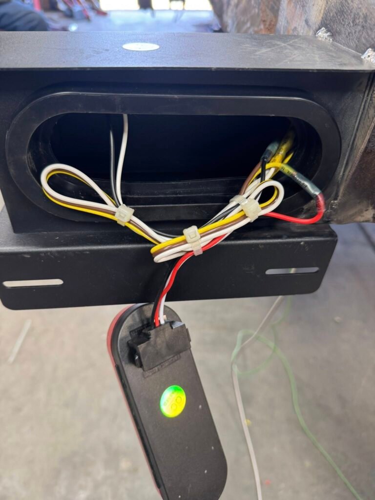 Photo of new trailer wiring installed