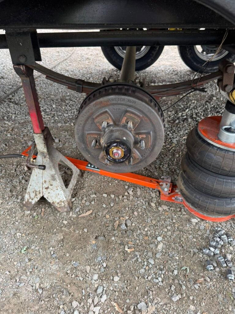 Photo of trailer axle repair