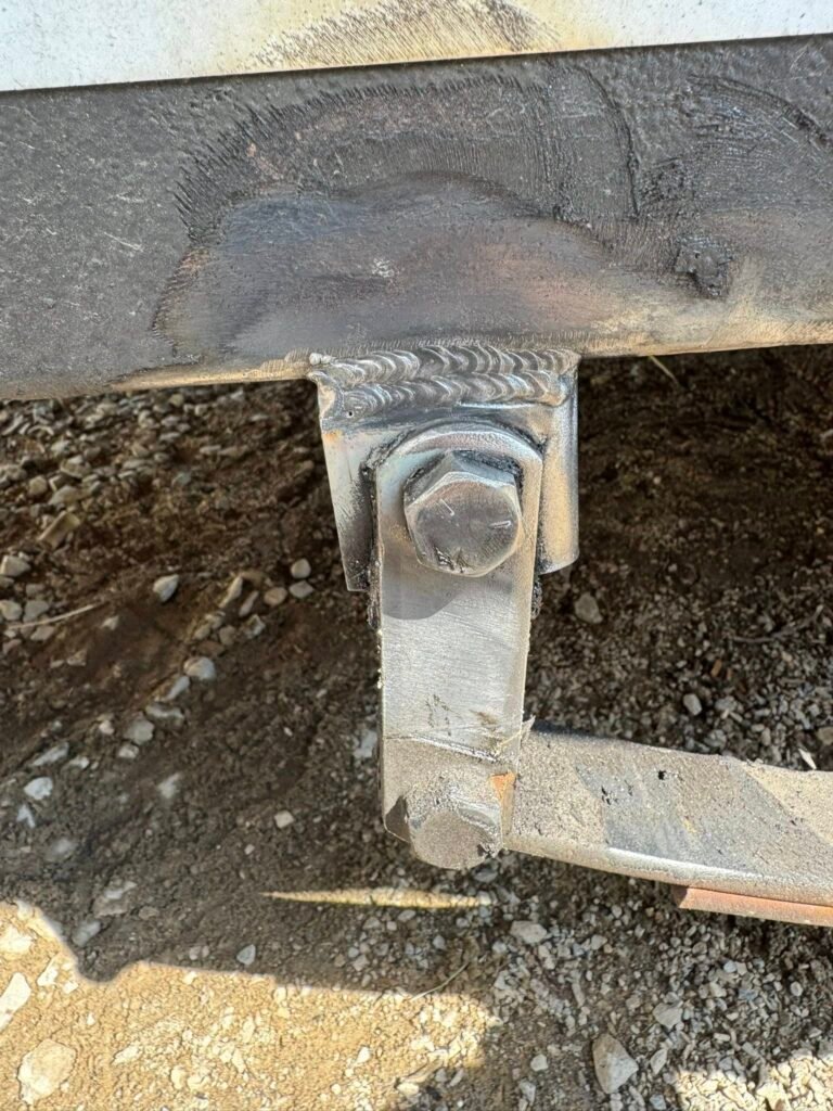 Photo of weld repair for trailer axle